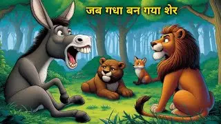 जब गधा बन गया शेर 🦁 | हिंदी कार्टून कहानी | Moral Stories for Kids | Hindi Cartoon Kahani