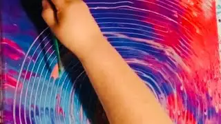 #207 Kiss Split Cup Review 2 #pourpainting  #disabilityawarenessmonth #brightcolors #combwreck
