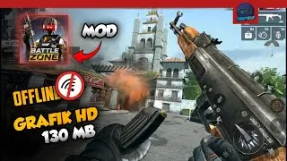 Game FPS MOD ANDROID TERBAIK  UKURAN KECIL GRAFIK NYA HD OFFLINE! | BATTLE ZONE