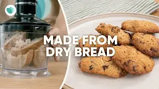 Using stale bread to make cookies I ZERO FOOD WASTE RECIPE