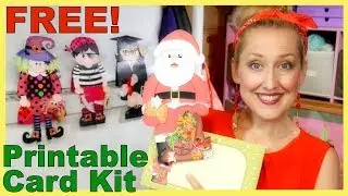 Santa on the Shelf Card Tutorial with FREE Printable Card Kit!