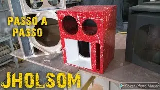 CAIXA DE MEDIO GRAVE PASSO A PASSO COM CORNETA E TWEETER - JHOLSOM -