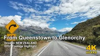 POV Drive in New Zealand EP51 Footage Highlight | Scenic road from Queenstown to Glenorchy 4K 60fps