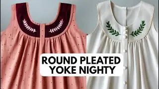 Malayalam | Pleated Yoke Nighty Cutting Techniques REVEALED for All Sizes  | Lisa Creations