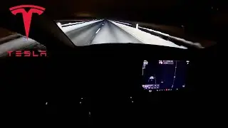 Tesla Model Y Juniper Premium Standard Range RWD in SNOW | POV Night Drive | Stealth Grey