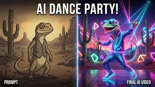 Lizard Disco &ndash; AI Music Video | Neon Desert Dance