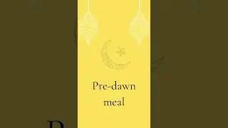 Pre-dawn Meal | Fasting #shorts