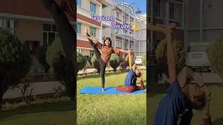where balance meets bond... #yoga #viral #trending #ytshorts #youtuber #balance #explore #today
