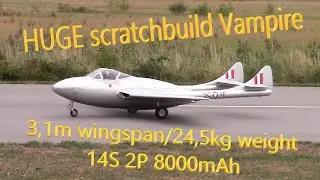 HUGE DH.115 Vampire EDF flying at Schwandorf 2022
