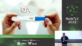 Osher El-Netanany @ NodeTLV 22 - Logging Culture - talk like a member, log like a pro