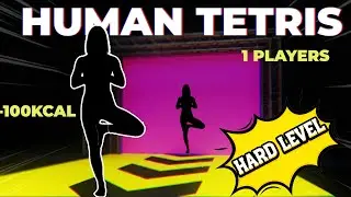 Human Tetris х 1 Player Co-op | Can You Fit The Shape? (99% FAIL)