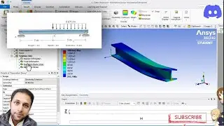 Ansys  Simple supported I Beam