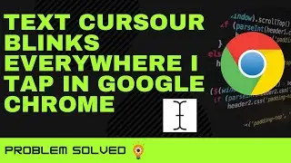 Text cursor blinking problem in chrome solved!