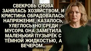 Кристина нашла у свекрови пузырёк с тёмной жидкостью, а вечером всё стало ясно…