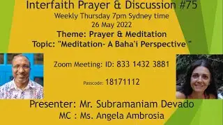 Weekly Interfaith:  #75   Mr. Subramaniam Devado  - 