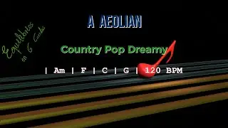🎶 Backing Track in A Aeolian | Am F C G | 120 BPM | Country Pop Dreamy