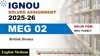 IGNOU MEG 02 Solved Assignment 2025-2026 | English Medium | Download PDF | IGNOU Students Portal