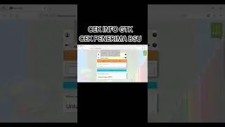 CEK INFO GTK PENERIMA BSU #cekpenerimabsu #akunptk #bsu #bsu2025 #caracekpenerimabsu2025