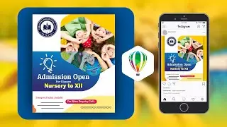 Admission Open Social Media Post Design | How to Make School Admission Post Design