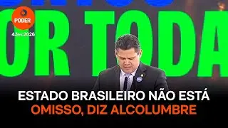 Alcolumbre discursa no lançamento do Pacto Brasil de Enfrentamento ao Feminicídio