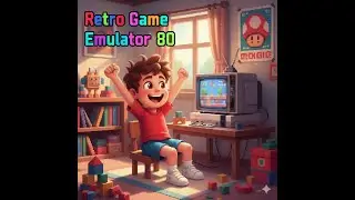 Retro game emulator 80 (test game box and System)....made in Italy