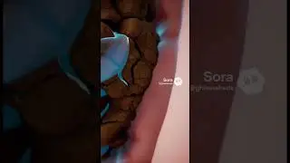 Constipation in 3D: Watch Your Digestive System Slow Down 🫀 Human Anatomy #3danatomy #constipation