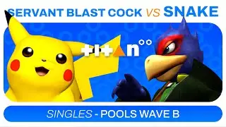 TITAN 2: servant blast cock (Pikachu) vs snake (Falco) | Pools Wave B | SSBM