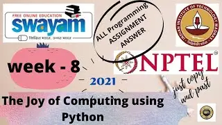 #NPTEL The Joy Of Computing Using Python week 8 all 3programming assignment answer with link of code
