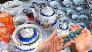 Горы посуды на Барахолке Санкт-Петербурга. Удельный рынок и предметы СССР