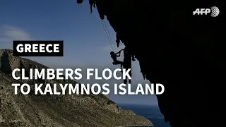 Climbers flock to Greece for the Kalymnos rock climbing festival | AFP
