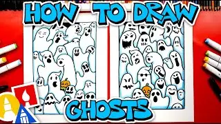 How To Draw Funny Ghosts - (Overlapping Activity)