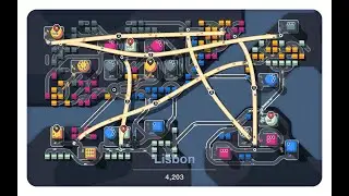 Let's Play Mini Motorways: Lisbon top 1% from 1,500 trips.