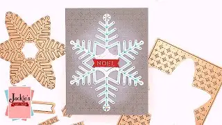 Stitched Snowflake Card using Spellbinders July Club Kit