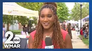 WMAR-2 News' Raven Payne live from WTMD First Thursday at Canton Waterfront Park