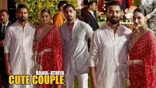 KL Rahul Pose With Wife Athiya Shetty arrives for Ambani Family&rsquo;s Ganpati Darshan