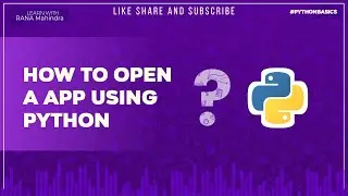 How To Open A App Using Python? | Python For Beginners | Python projects | Python In Telugu..