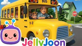 Wheels on the Bus | @jellyjoon Nursery Rhymes & Kids Songs