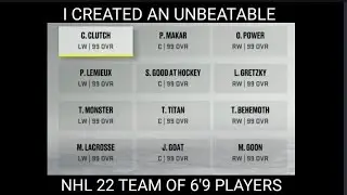 I CREATED AN UNBEATABLE NHL 22 TEAM!