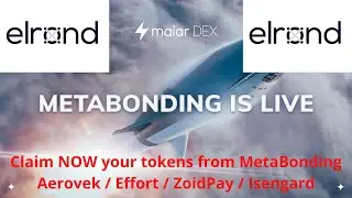 Claim NOW your tokens from MetaBonding (and tips!) - Aerovek / Effort Economy / ZoidPay / Isengard