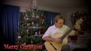 Silent night, classical guitar and Twinkly lights