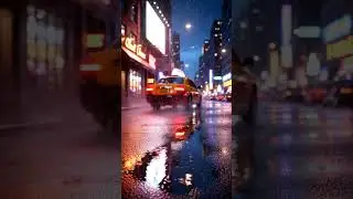Relaxing NYC Rain & Traffic | Sleep & Study Ambience