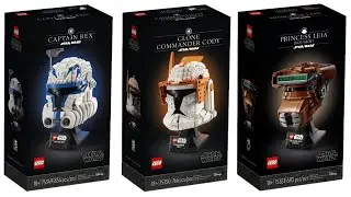 All LEGO Star Wars Helmet Collection sets 2023 Compilation/Collection Speed Build
