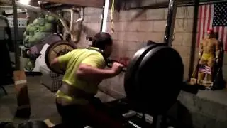 Impossible Leviathan Box squats 320x2 with a camber bar