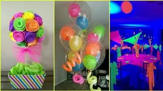 DECORACIONES NEON PARA FIESTA