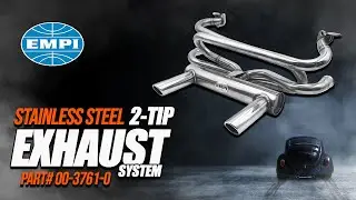 EMPI STAINLESS STEEL 2-TIP EXHAUST SYSTEM (PART# 00-3761-0)