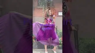 how to style a purple skirt