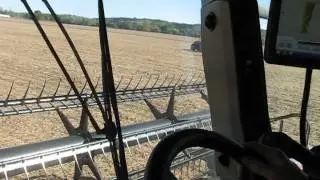 David Linn harvests 2014 soybean crop north of Correctionville, Iowa.
