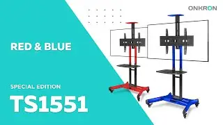 Supporto TV da pavimento per schermi 32&Prime;-65 pollici - VESA 100x100 - 600x400 - MAX 45.5 kg &ndash; TS1551