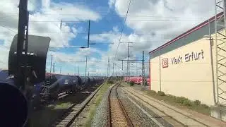 (Special Video) F&uuml;hrerstandsmitfahrt der BR 143 im Betriebswerk Erfurt.