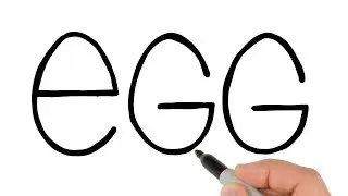 How to turn word EGG into Easter Eggs drawing and coloring 🐣
